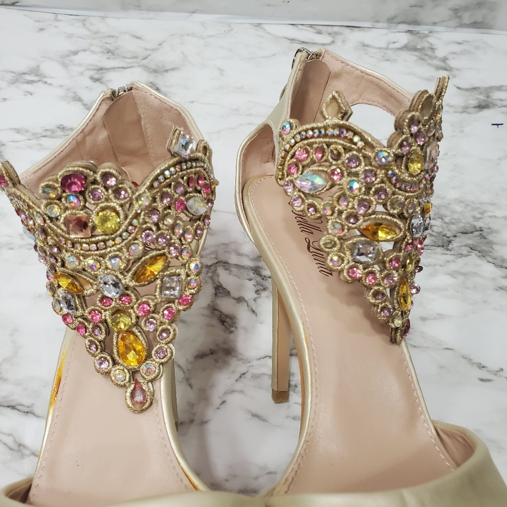 Bella Luna Rhinestone Heels - Picture 5 of 11